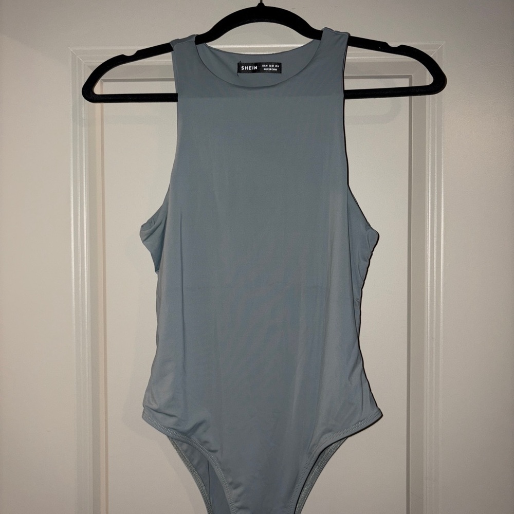 SHEIN Women's Gray Sleeveless Bodysuit